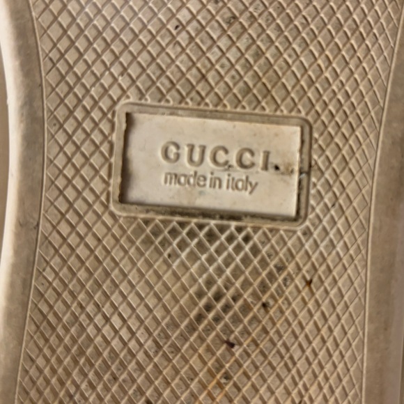 Gucci Women’s White Leather Rhinestone Platform Sneakers Size 39 US 9 - Picture 11 of 11